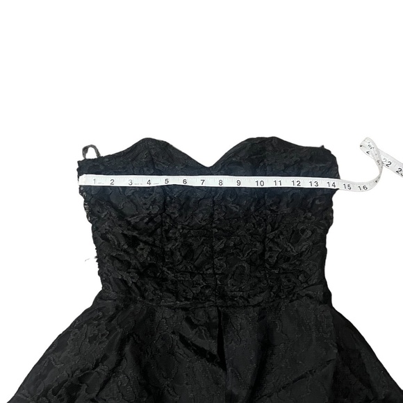 VTG ROBERTA CALIFORNIA BLACK Floral LACE Gothic ROMANTIC Evening DRESS Women’s - Picture 12 of 15